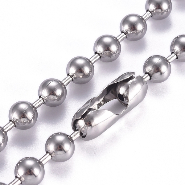

PandaHall 304 Stainless Steel Ball Chain Necklace, with Ball Chain Connectors, Stainless Steel Color, 23.6 inch(60mm), 8mm 304 Stainless...