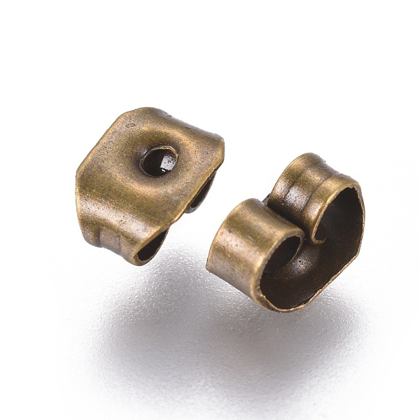 

PandaHall Iron Friction Ear Nuts, Antique Bronze, 5x3.5mm, Hole: 0.7~0.9mm Iron
