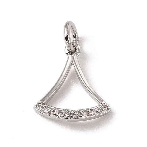 

PandaHall Brass Micro Pave Clear Cubic Zirconia Ginkgo Leaf Charms, with Open Jump Rings, Platinum, 12.5x10.5x2.5mm, Hole: 2.7mm Brass+Cubic...