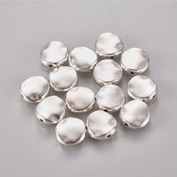 

PandaHall Tibetan Style Alloy Beads, Cadmium Free & Nickel Free & Lead Free, Wavy Flat Round, Antique Silver, 12x12x4mm, Hole: 1mm Alloy...