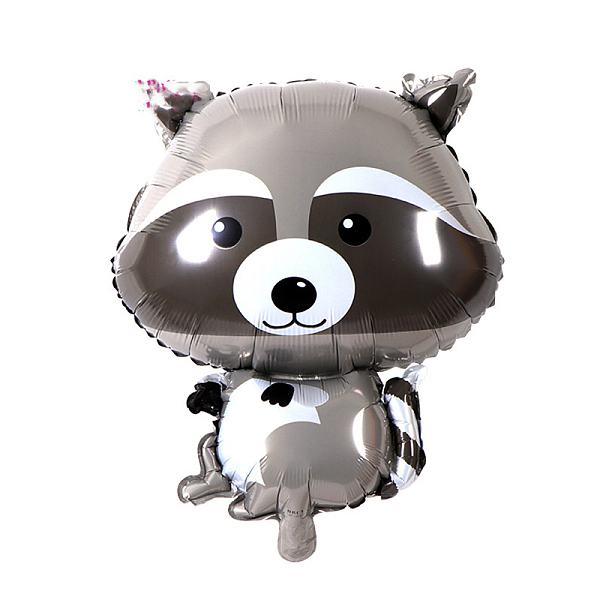 

PandaHall Animal Theme Aluminum Balloon, for Party Festival Home Decorations, Raccoon Pattern, 650x480mm Aluminum Raccoon