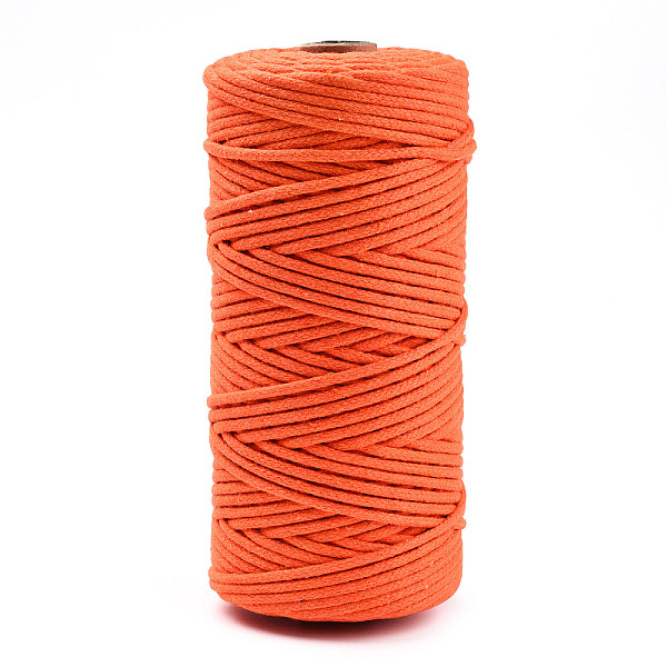 

PandaHall Cotton String Threads, Macrame Cord, Decorative String Threads, for DIY Crafts, Gift Wrapping and Jewelry Making, Dark Orange, 3mm...
