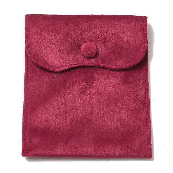 

PandaHall Velvet Jewelry Pouches, Jewelry Gift Bags with Snap Button, for Ring Necklace Earring Bracelet Storage, Rectangle, FireBrick..., Red