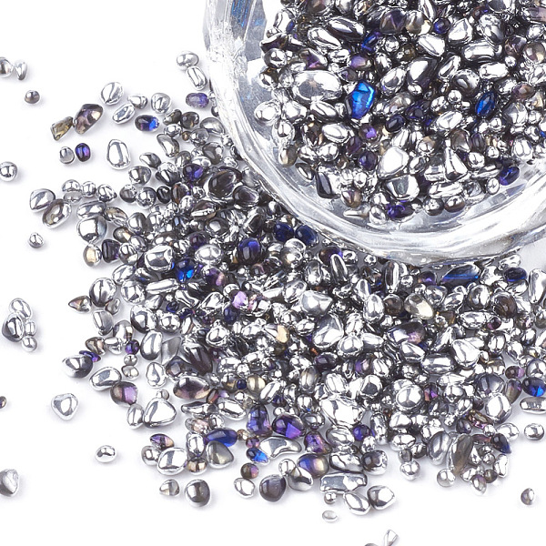 

PandaHall Plated Glass Seed Beads, For Nail Art Decoration Accessories, No Hole/Undrilled, Chip, Sienna, 1.5~5x1.5~2x1.5~2mm, about 450g/bag..., Brown