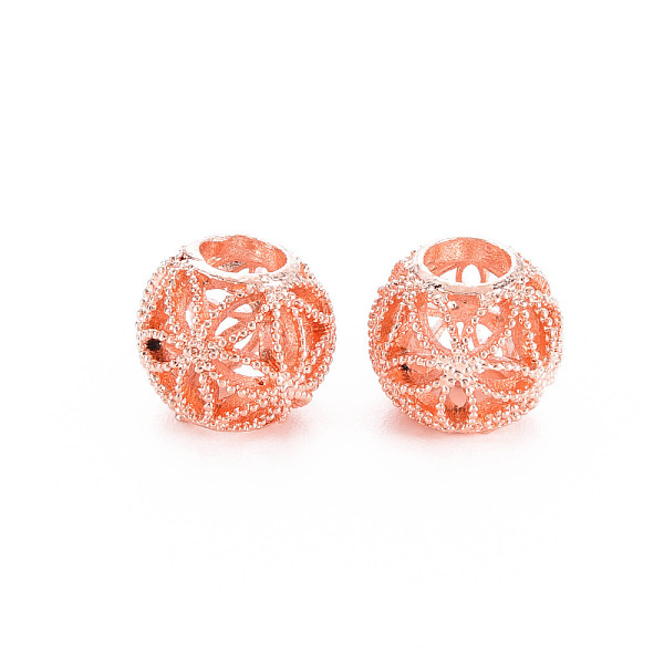

PandaHall Rack Plating Alloy European Beads, Large Hole Beads, Cadmium Free & Nickel Free & Lead Free, Rondelle, Rose Gold, 10.5x9mm, Hole...