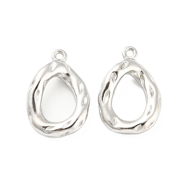 

PandaHall 304 Stainless Steel Pendants, Teardrop Charms, Stainless Steel Color, 19x13x3mm, Hole: 1.2mm 304 Stainless Steel Teardrop