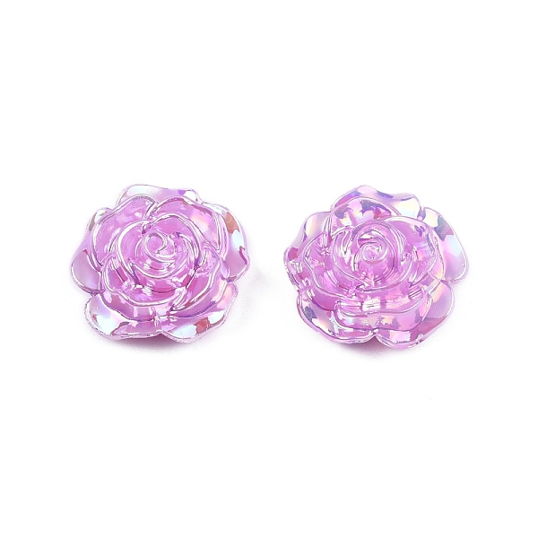 

PandaHall Opaque ABS Plastic Cabochons, Flower, Violet, 19.5x7.5mm ABS Plastic Flower Purple