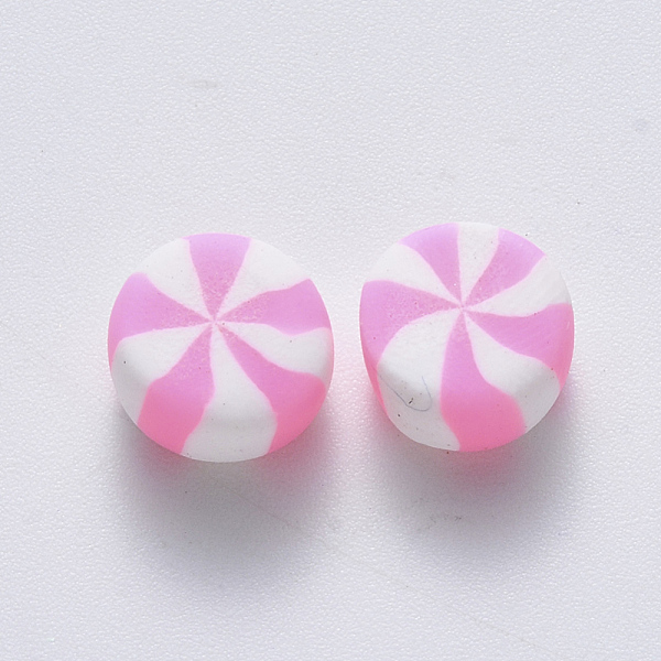 

PandaHall Handmade Polymer Clay Beads, No Hole/Undrilled, Candy, Pink, 9~11x4.5~6mm Polymer Clay Candy Pink