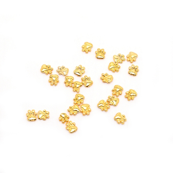 

PandaHall Alloy Cabochons, for DIY Crystal Epoxy Resin Material Filling, Dog Paw Print, Golden, 5x4.5x1mm Alloy Dog