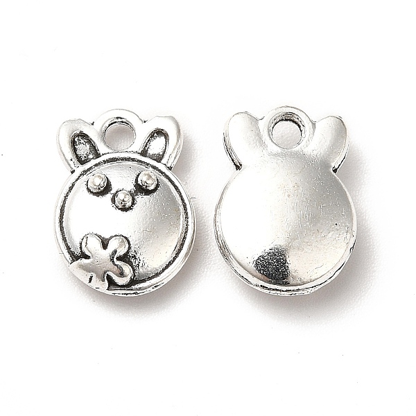 

PandaHall Tibetan Style Alloy Charms, Rabbit with Flower Charms for Easter, Antique Silver, 13x9.5x4mm, Hole: 1.8mm, about 714pcs/1000g...