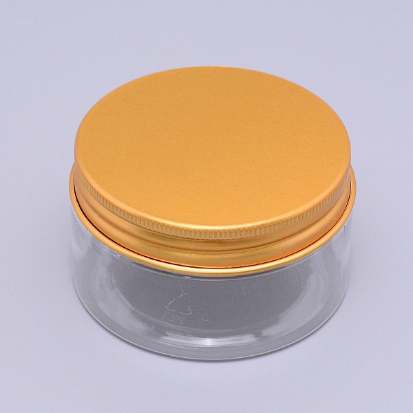 PandaHall PET Plastic Bottles, with Aluminum Screw Lids, for Cream Jar, Column, Clear, 6.8x4.1cm, Capacity: 100ml(3.38 fl. oz) Plastic...