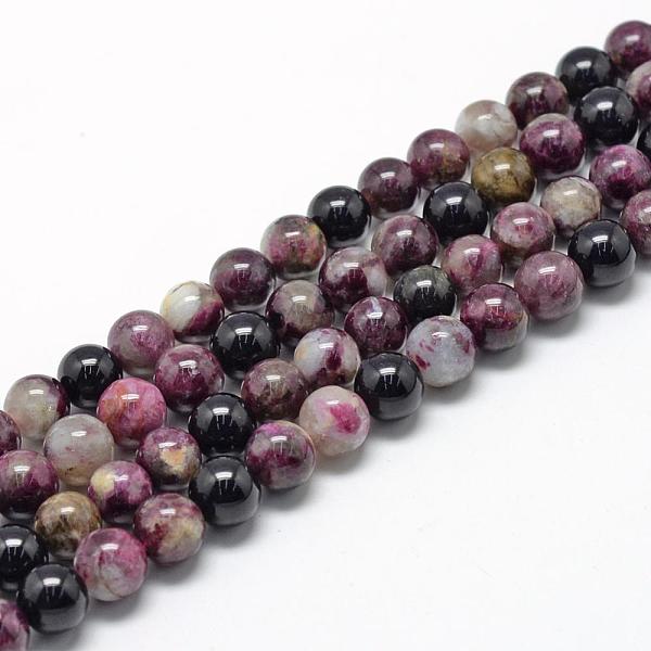 

PandaHall Natural Tourmaline Beads Strands, Grade AB, Round, 4mm, Hole: 0.8mm, about 100pcs/strand, 15.7 inch Tourmaline Round