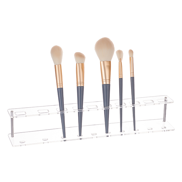 

PandaHall 10 Grids Acrylic Display Stand Storage, for Toothbrush Makeup Brushes Holder, Clear, 33.4x5.4x5.6cm Acrylic Rectangle Clear
