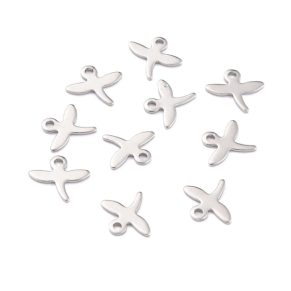 

PandaHall 304 Stainless Steel Charms, Dragonfly, Stainless Steel Color, 10x11x0.8mm, Hole: 1.2mm 304 Stainless Steel Dragonfly