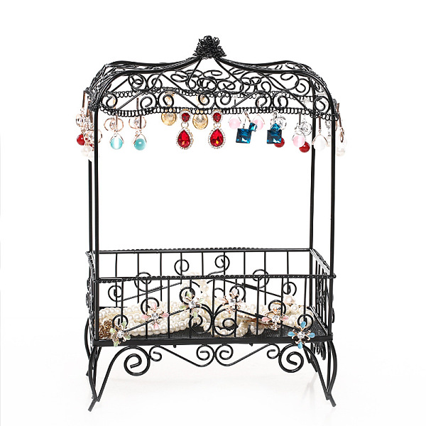 

PandaHall Iron Earring Display Stands with Jewelry Trays, Jewelry Organizer Holder for Earrings, Rings, Bracelets Storage, Home Decoration...