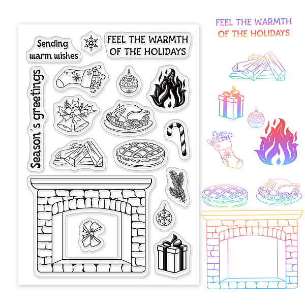 

PandaHall PVC Plastic Stamps, for DIY Scrapbooking, Photo Album Decorative, Cards Making, Stamp Sheets, Christmas Themed Pattern...