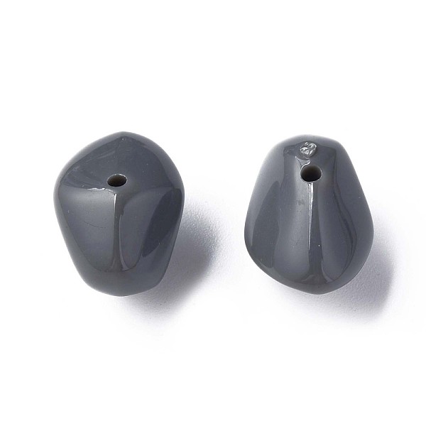 

PandaHall Opaque Acrylic Beads, Nuggets, Gray, 12.5x18x13mm, Hole: 1.6mm, about 360pcs/500g Acrylic Nuggets Gray
