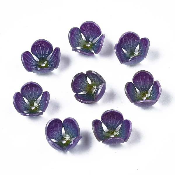 

PandaHall Plastic Beads, Flower, Blue Violet, 12~13.5x12~13x8mm, Hole: 1.2mm Plastic Flower