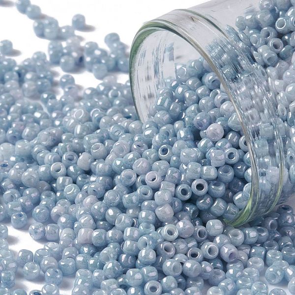 

PandaHall TOHO Round Seed Beads, Japanese Seed Beads, (1205) Opaque Cream Denim Marbled, 11/0, 2.2mm, Hole: 0.8mm, about 1110pcs/10g Glass..., Blue