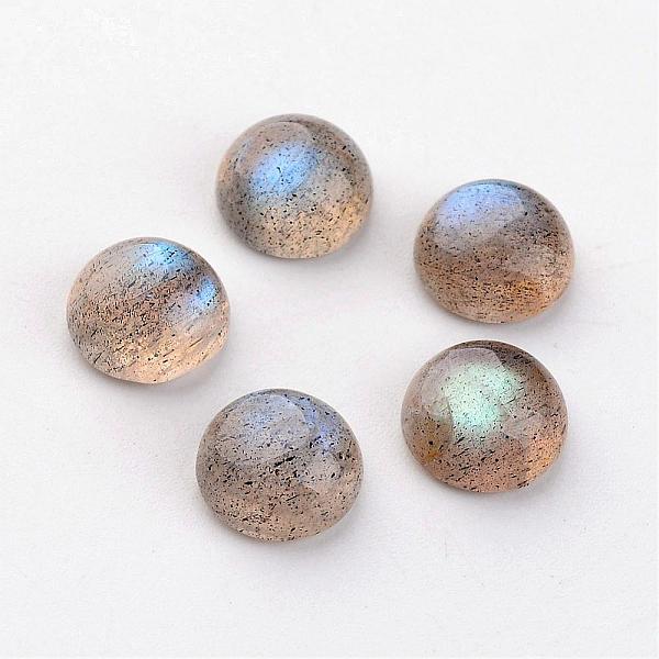 

PandaHall Natural Labradorite Cabochons, Half Round/Dome, 8x4mm Labradorite Half Round Orange