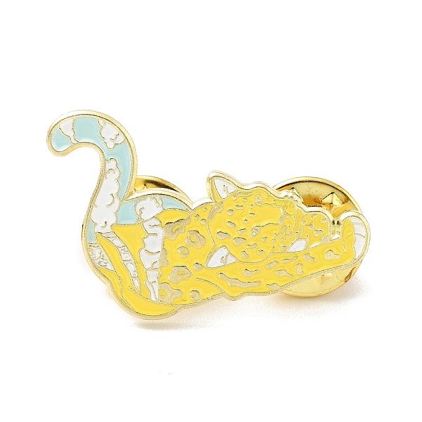 

PandaHall Leopard with Cloud Enamel Pin, Animal Alloy Badge for Backpack Clothes, Light Gold, Sky Blue, 21x25.5x1.5mm Alloy+Enamel Cloud...