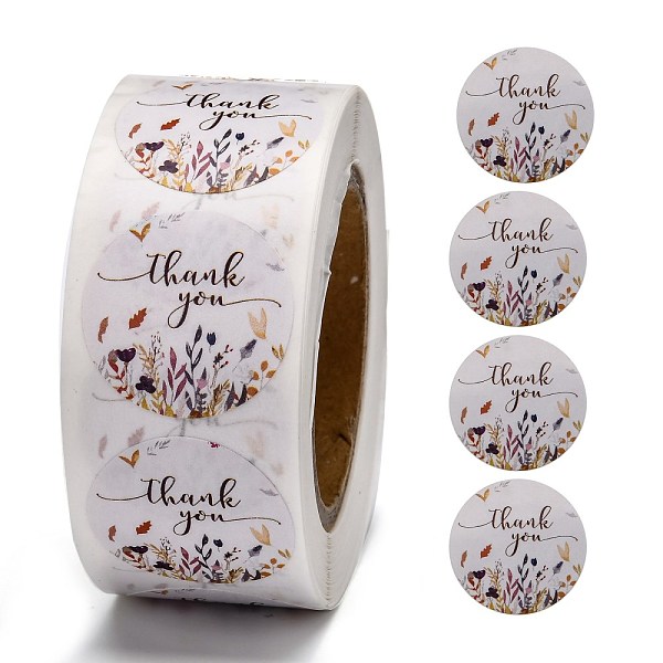 

PandaHall 1 Inch Thank You Stickers, Self-Adhesive Kraft Paper Gift Tag Stickers, Adhesive Labels, for Festival, Christmas, Holiday Presents...