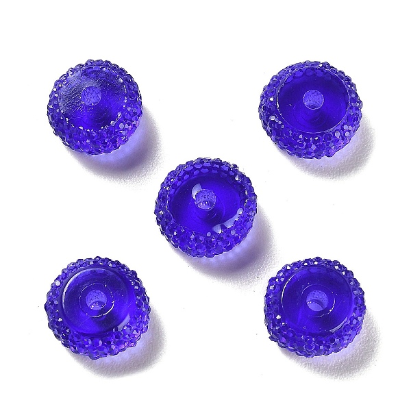 

PandaHall Transparent Resin Beads, Textured Rondelle, Mauve, 12x7mm, Hole: 2.5mm Resin Rondelle Purple