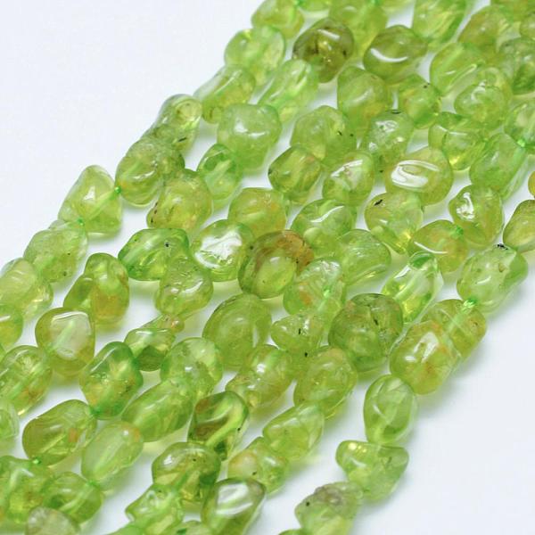 

PandaHall Natural Peridot Beads Strands, Tumbled Stone, Grade AB, Nuggets, 5~11x5~7mm, Hole: 1mm, 15.3 inch~15.7 inch(39~40cm) Peridot...