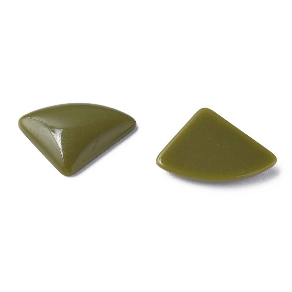 

PandaHall Opaque Acrylic Cabochons, Triangle, Dark Olive Green, 19.5x28x5mm, about 354pcs/500g Acrylic Triangle