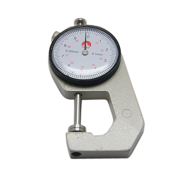 

PandaHall Portable Thickness Gauge, about 43mm wide, 90mm long, 15mm thick, Max Value : 2mm, Min Value: 0.1mm Plastic White