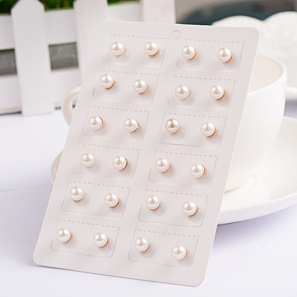 

PandaHall 304 Stainless Steel Acrylic Bead Ball Ear Stud, Golden, 6mm, Pin: 0.8mm Acrylic