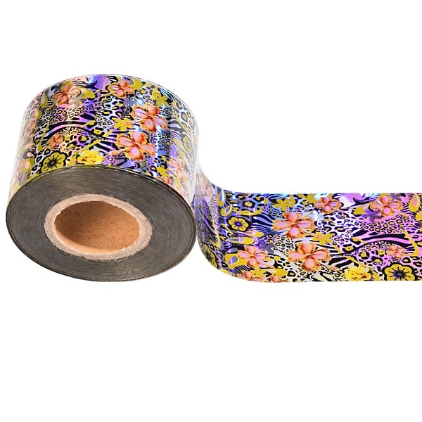 

PandaHall Nail Art Transfer Stickers Decals, with Laser Effect, for DIY Nail Tips Decoration of Women, Flower Pattern, 40mm, 120m/roll Paper...