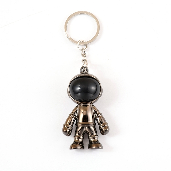 

PandaHall Plastic Astronaut Keychains, Electroplated, with Iron Key Rings, Gunmetal, 10.3cm Plastic Human