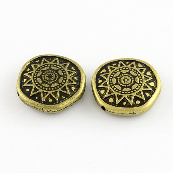 

PandaHall Antique Acrylic Beads, Flat Round, Antique Bronze Plated, 20x6mm, Hole: 1.5mm, about 320pcs/500g Acrylic Flat Round
