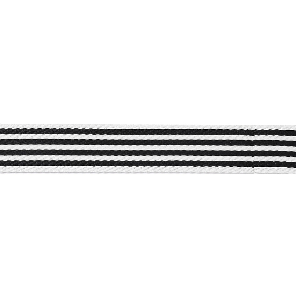 

PandaHall Flat Polycotton Stripe Ribbon, Black, 1-5/8 inch(40mm) Polycotton None Black