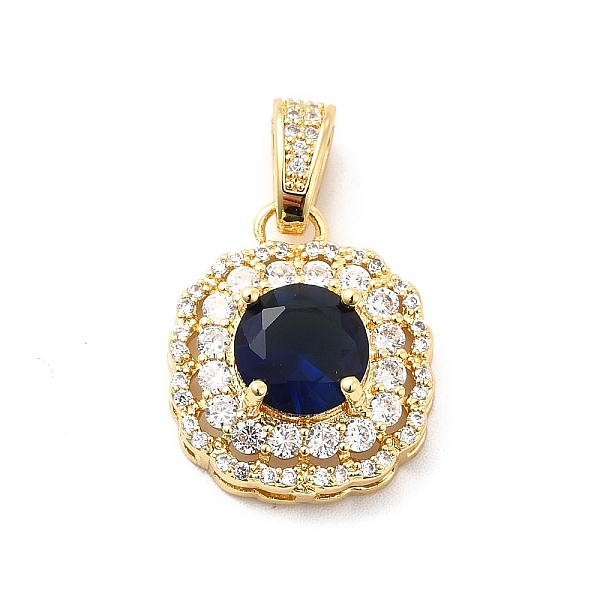 

PandaHall Brass Micro Pave Clear Cubic Zirconia Pendants, with Faceted Glass, Flower, Real 18K Gold Plated, 18.5x16x7mm, Hole: 6x3.3mm...