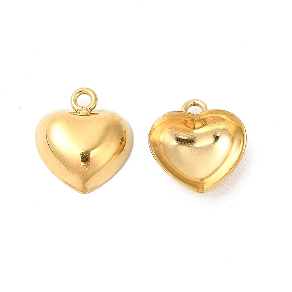 

PandaHall Ion Plating(IP) 304 Stainless Steel Pendants, Heart Charms, Real 18K Gold Plated, 15.5x14x4.5mm, Hole: 1.7mm 304 Stainless Steel...