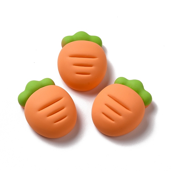 

PandaHall Opaque Resin Cabochons, Carrot, Coral, 23x17x9mm Resin Vegetables Red
