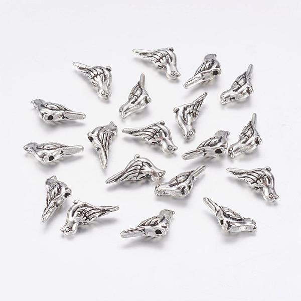 

PandaHall Tibetan Style Alloy Beads, Bird, Lead Free & Cadmium Free, Antique Silver, 7x14x4.5mm, Hole: 1mm Alloy Bird
