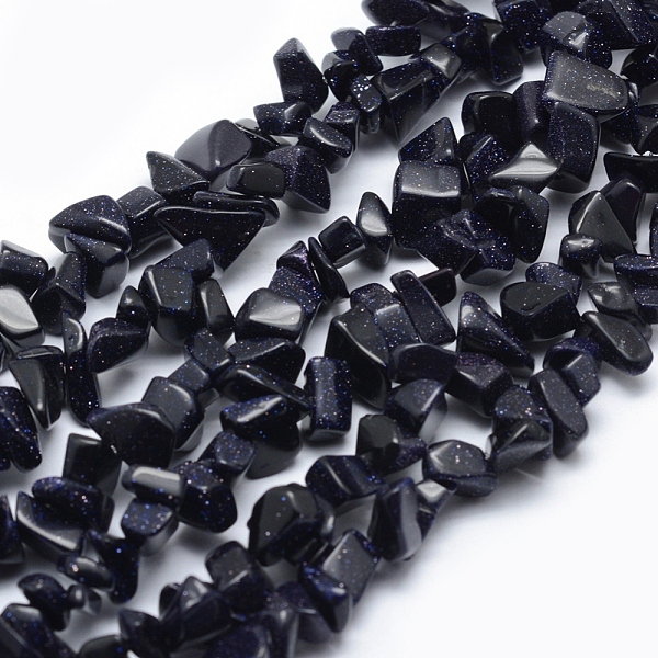 

PandaHall Synthetic Blue Goldstone Beads Strands, Chip, 5~8mm, Hole: 1mm, about 33 inch(84cm) Blue Goldstone Chip