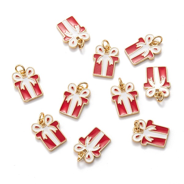 Real 18K Gold Plated Brass Enamel Pendants