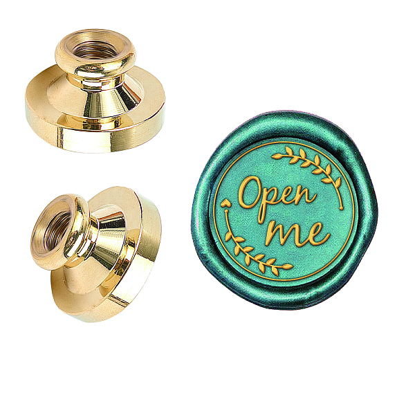 

PandaHall Wax Seal Brass Stamp Head, for Wax Seal Stamp, Word, 25x14.5mm Brass