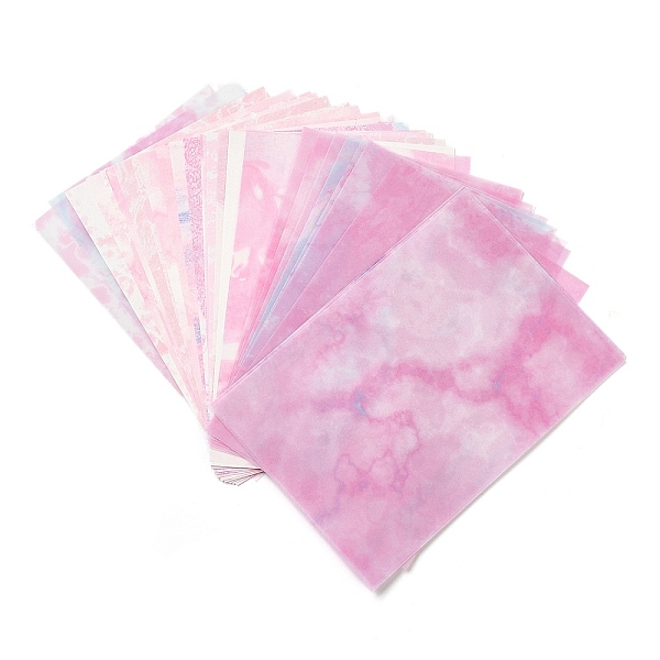 

PandaHall 60 Sheets Water Ripple Scrapbook Paper Pads, for DIY Album Scrapbook, Background Paper, Diary Decoration, Pink, 126x80x0.1mm Paper...