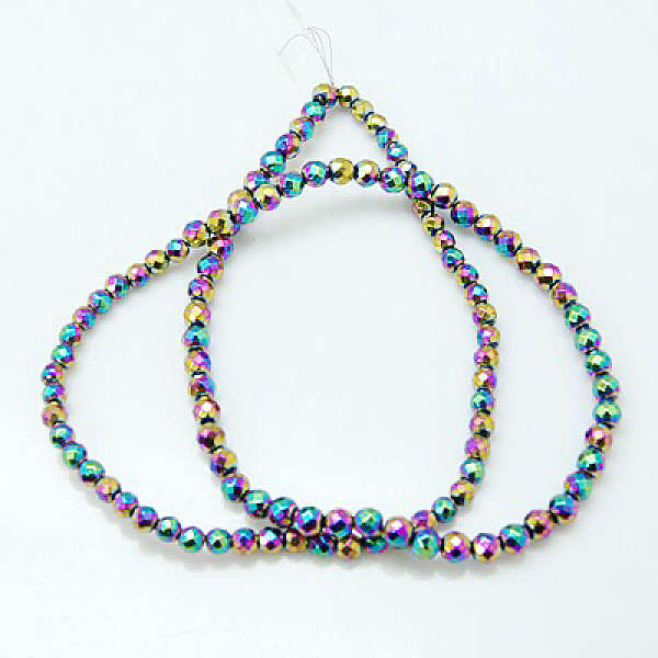 

PandaHall Non-Magnetic Synthetic Hematite Beads Strands, Faceted, Round, 4mm, Hole: 1mm Non-magnetic Hematite Round