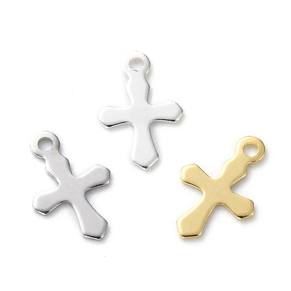 

PandaHall Brass Tiny Cross Charms, Long-Lasting Plated, Mixed Color, 9x6x0.5mm, Hole: 0.9mm Brass Cross