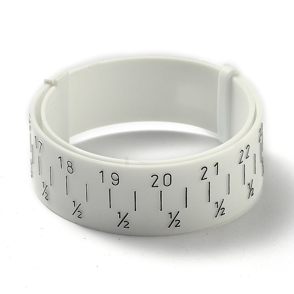 pandahall plastic wrist sizer, bracelet bangle gauge sizer, jewelry wrist size measure tool, white, 27.2x1.6cm plastic white