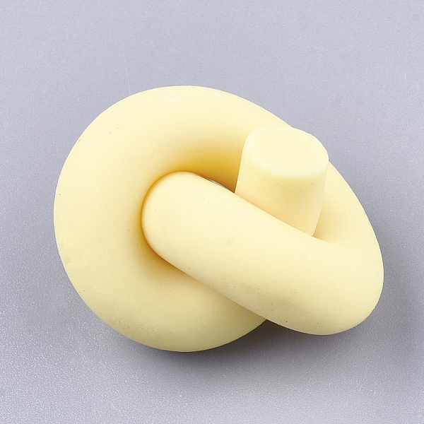 

PandaHall Polymer Clay Findings, Knot, Yellow, 20~24x17~20x14~17mm Polymer Clay Yellow