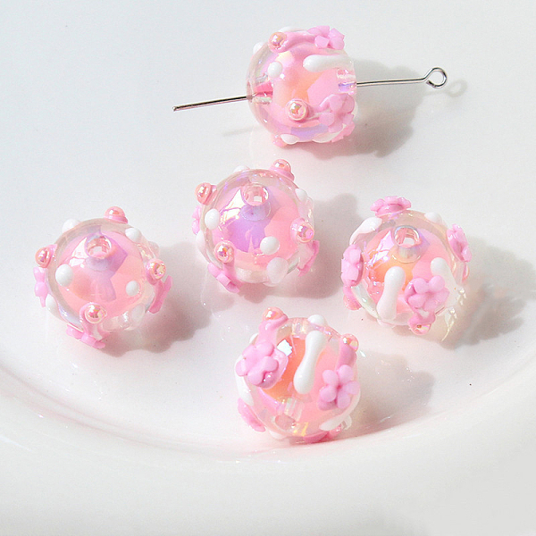 

PandaHall Opaque Acrylic Beads, Hand Painted Beads, Bumpy, Round, Letter I, 17x15mm Acrylic Letter I