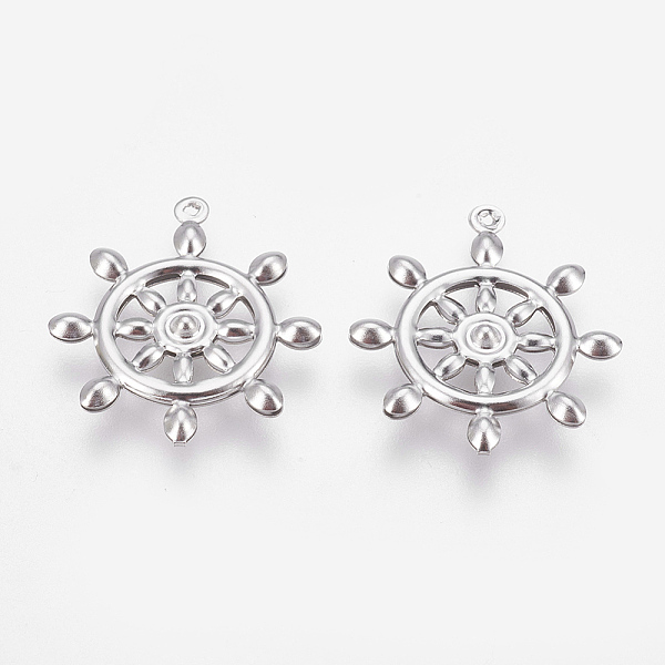 

PandaHall 304 Stainless Steel Pendants, Helm, Stainless Steel Color, 24x21x3mm, Hole: 1.2mm 304 Stainless Steel Anchor & Helm