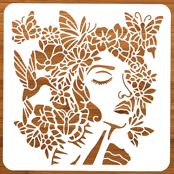 

PandaHall PET Hollow Out Drawing Painting Stencils, for DIY Scrapbook, Photo Album, Human, 300x300mm Plastic Human